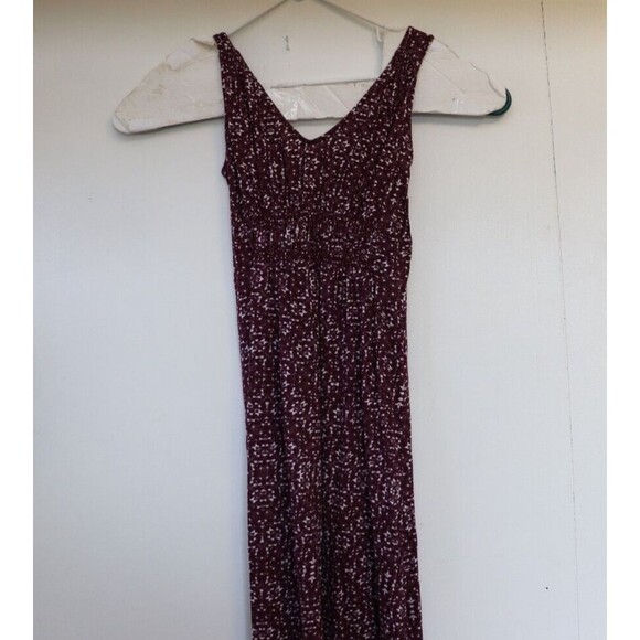 Eddie Bauer Maxi Dress Womens XS Long Red Spring‎ Print Cottagecore Prairie - Picture 1 of 9